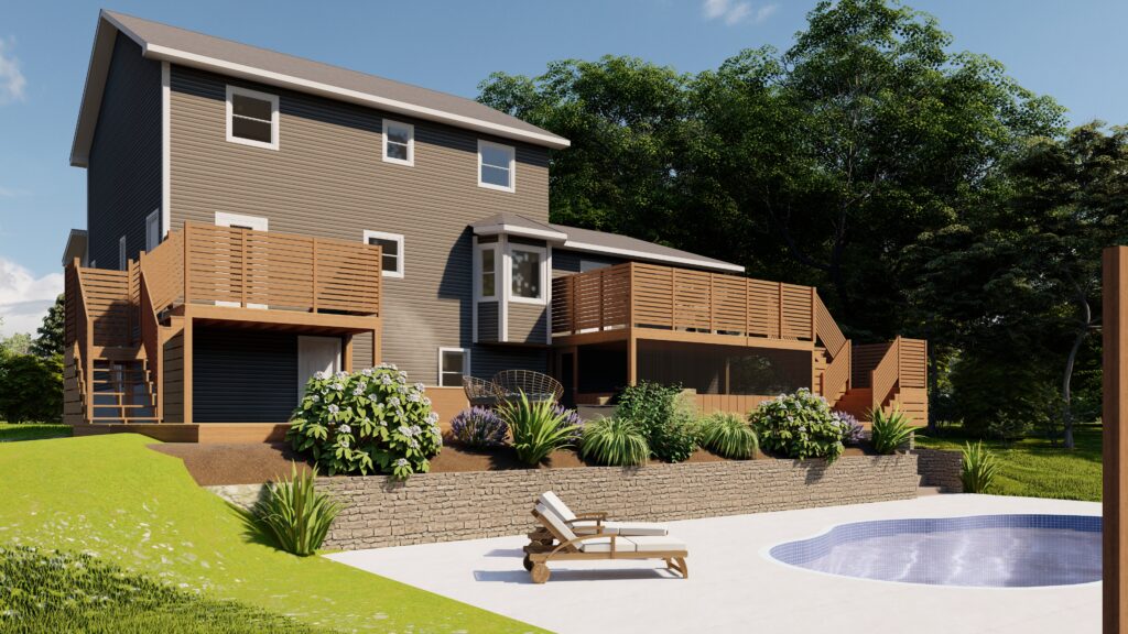 Backyard Design Rendering